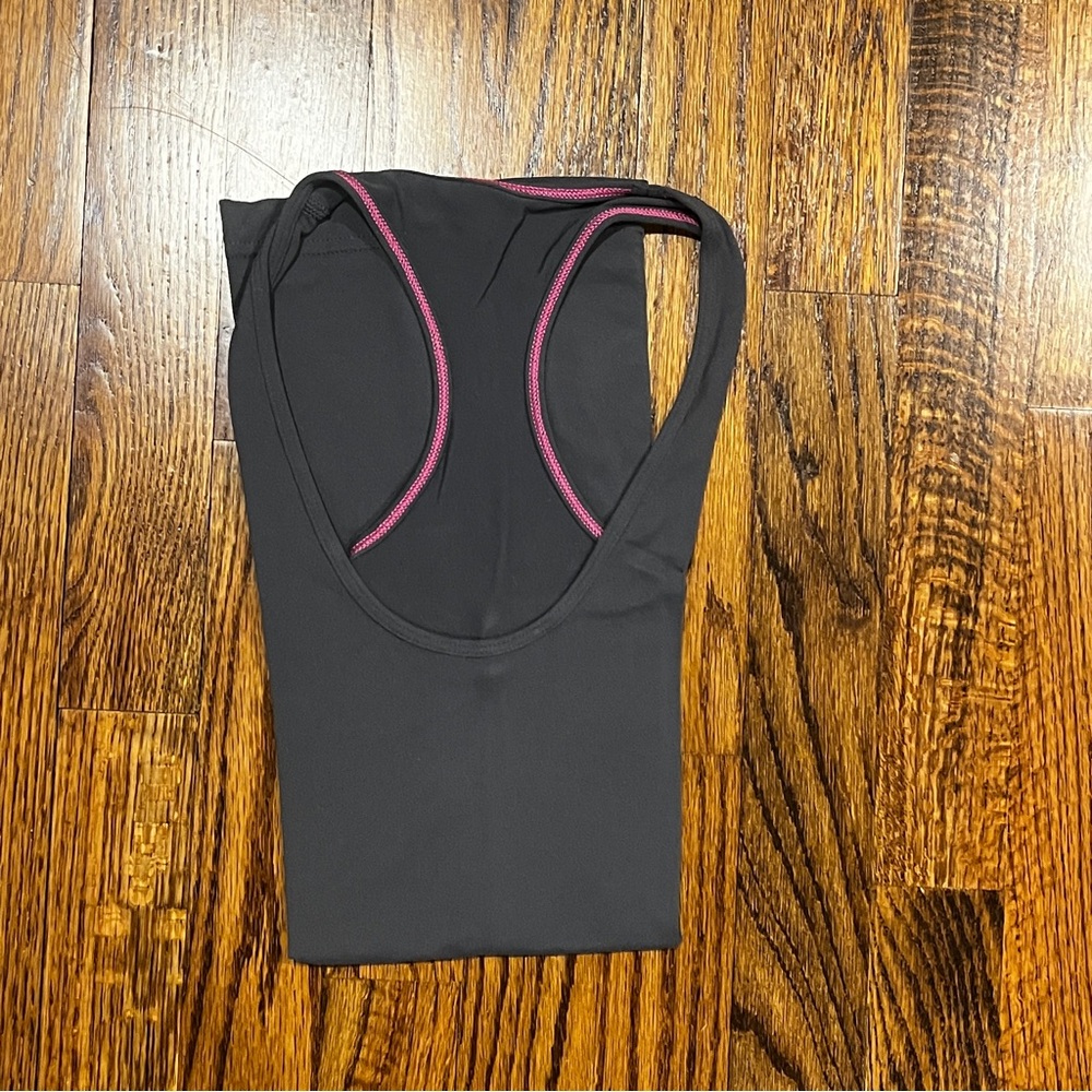 Women’s Lululemon Cool Racerback Tank Gray with Pink - Size 4